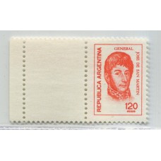 ARGENTINA 1977 GJ 1759A ESTAMPILLA CON COMPLEMENTO NUEVA MINT U$ 17